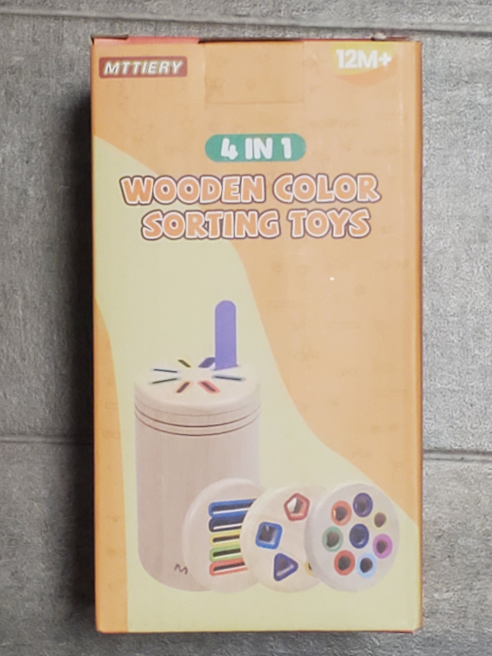 Wooden 4-in-1 Color Sorting Toys - New In Box!